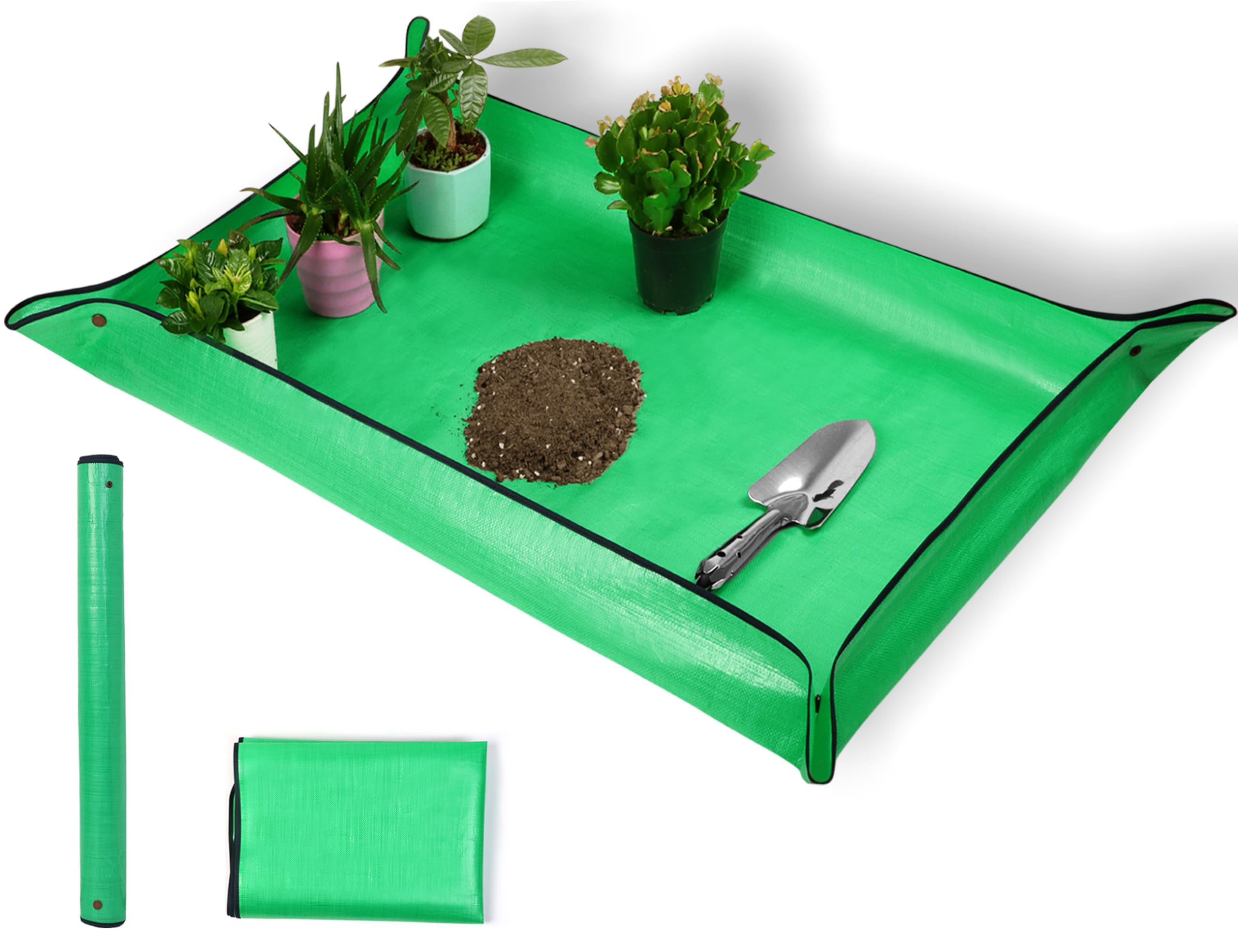 Plant Repotting Mat,Extra Large Waterproof Potting Mat,Foldable Potting Mat For Indoor Plant Transplanting And Dirt Control,Port