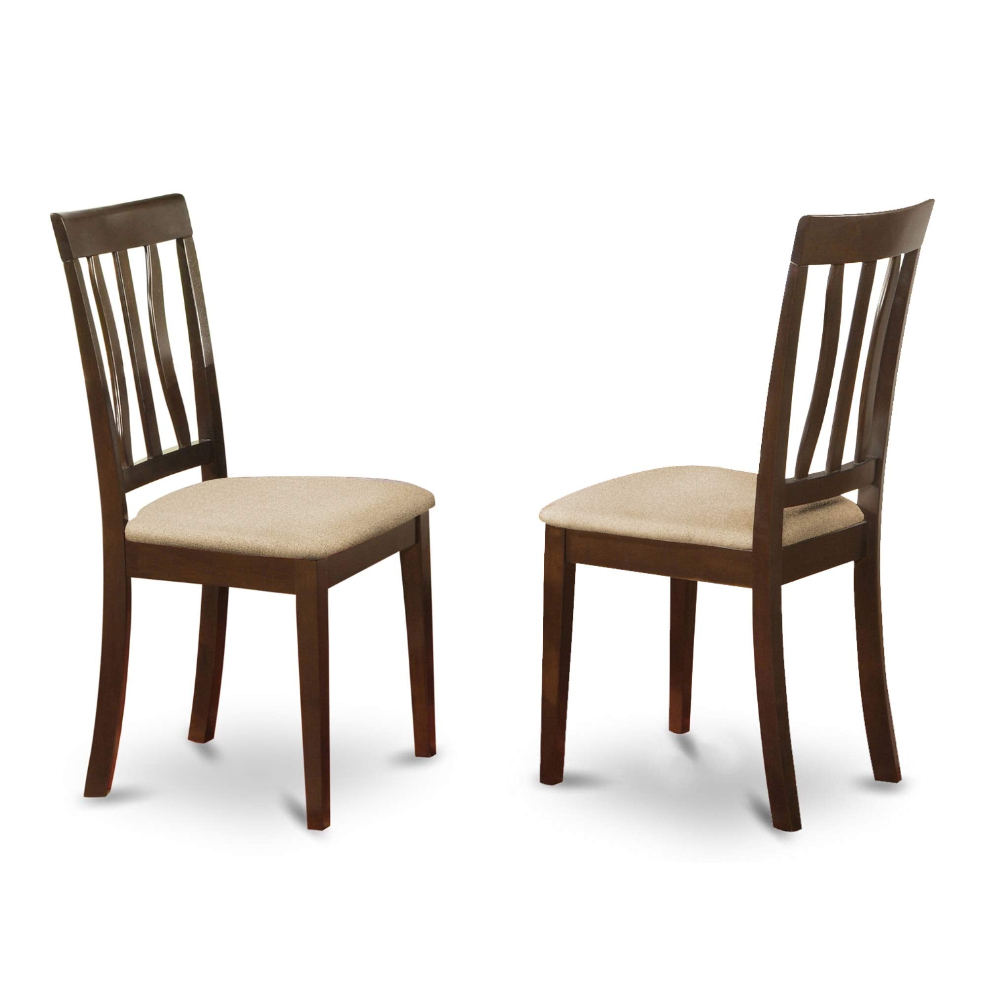 East West Furniture LYAN7-CAP-C Lynfield 7 Piece Set Consist of a Rectangle Dinner Table with Butterfly Leaf and 6 Linen Fabric Dining Room Chairs, 36x66 Inch, Cappuccino
