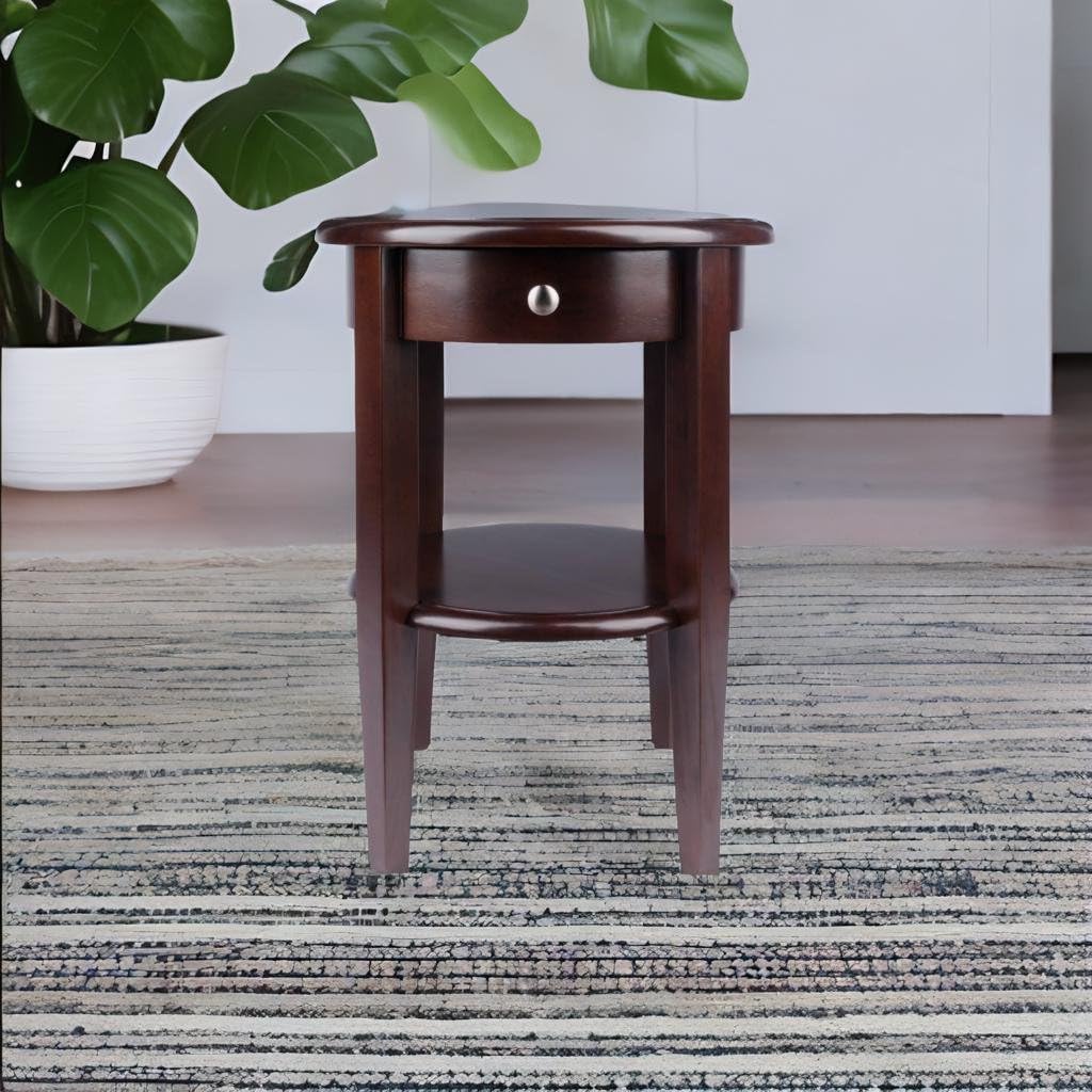 Ergode Wood Stafford End Table | Classic & Contemporary Design | Oyster Gray Finish | Drawer & Shelf | Solid & Composite Wood | 19.9' W x 18.9' D x 22' H (16018-VV) (94217-VV)