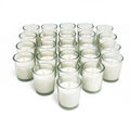 Simply Soson Votive Candles Bulk, 24 Filled White Votive Candles in Glass, 10 Hours Burn time, Small Candles, Bulk Candles, Unsc