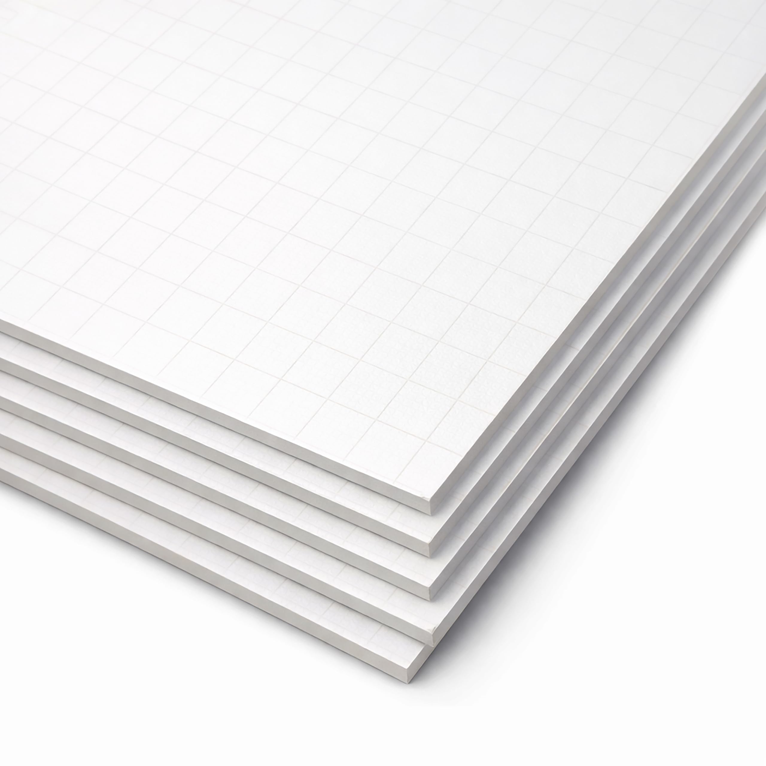 20 X 28 Fade-Line White Foam Board, 1/2 Grid Pack Of 5