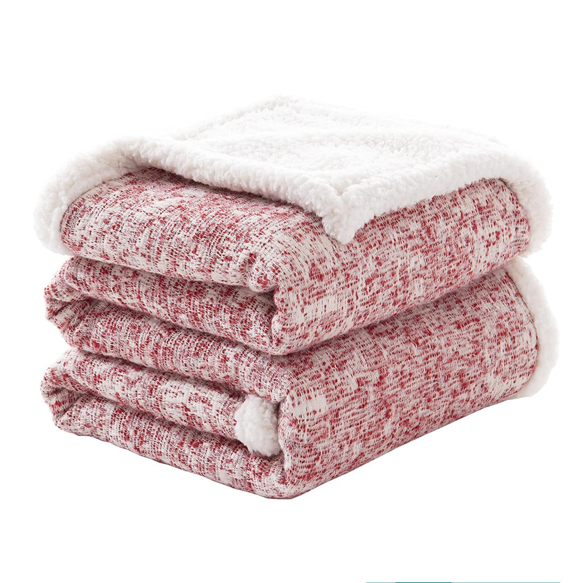 Se Softexly Sherpa Throw Blanket,Soft Blanket With 30% Wool And 70% Cotton For Winter,Fuzzy Cozy Thick Blanket,Warm Winter Blank