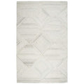 Rizzy Home Alora Decor Makalu 5' X 8' Geometric/Solid Ivory/Natural Hand-Tufted Area Rug