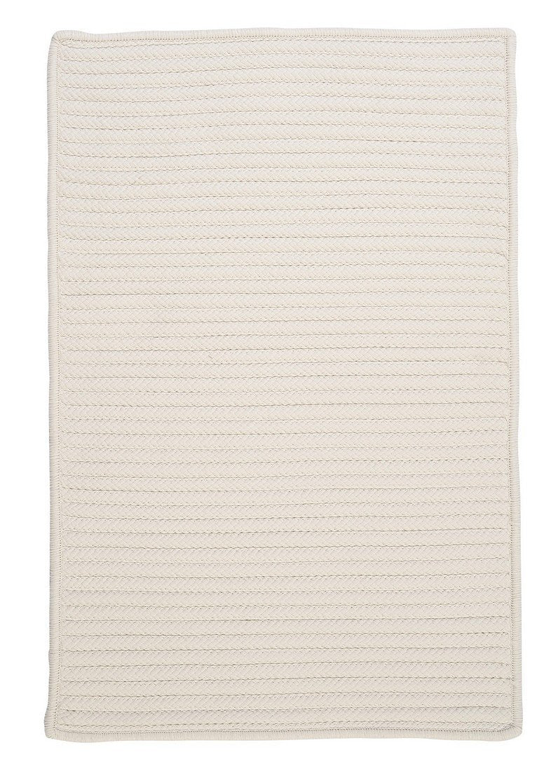 Colonial Mills Simply Home Solid Rectangular 7' X 9' Braided Modern Area Rug In White Solid