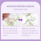 12 Pack Light Purple Wisteria Hanging Flowers Garland, 3.77 Ft Light Purple Artificial Wisteria Flower Vines, Fake Light Purple