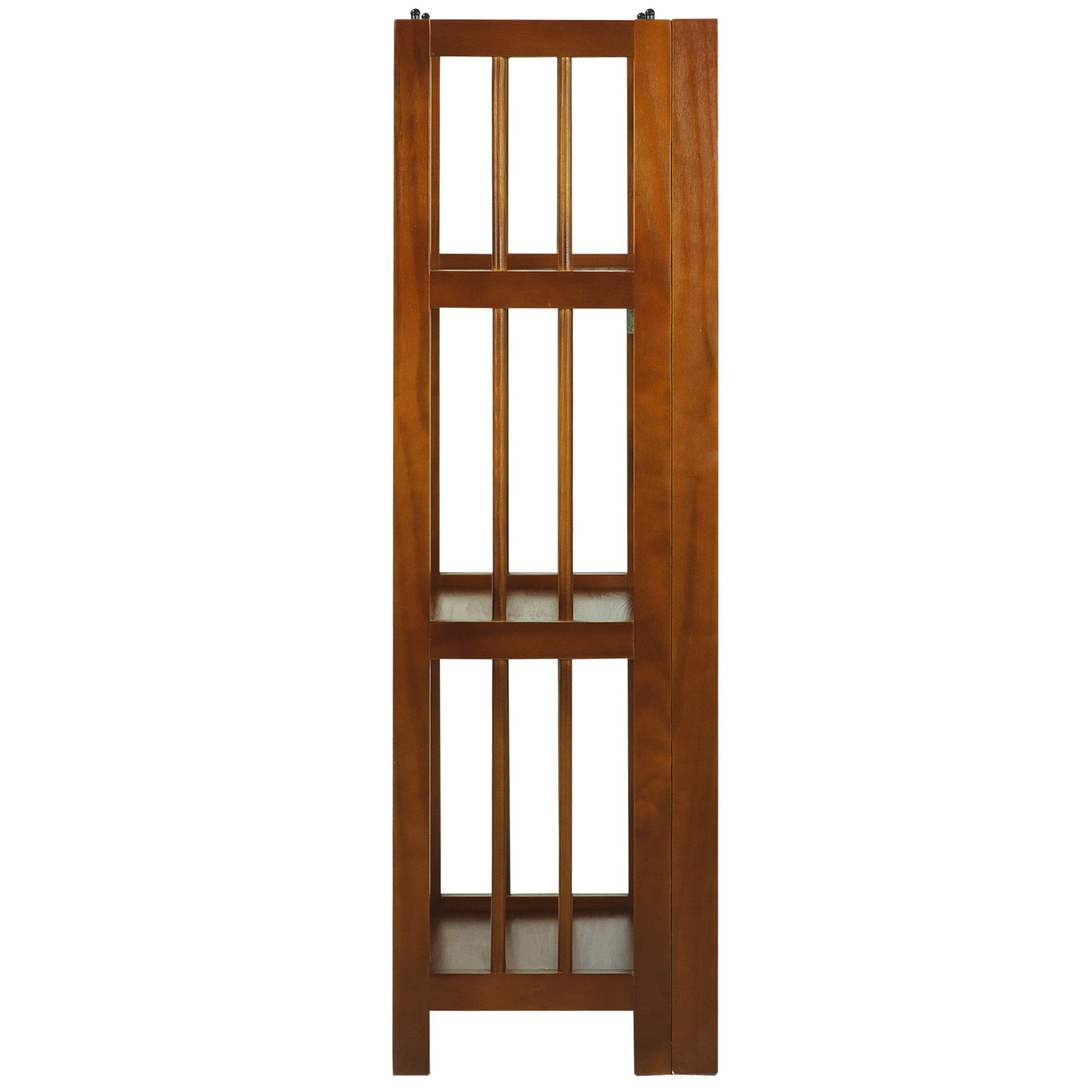 Casual Home 3-Shelf Folding Bookcase (14&quot; Wide)-Honey Oak