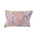 Fabric Pillow Sham with Medallion Pattern and Side Zipper