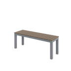 Olio Designs Series Ivy Patio Bench, Mocha/Silver