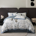 Highbuy Blue Floral Duvet Cover Full Girl Soft Cotton Flowers Bedding Set With 2 Pillowcases Vintage White Blue Botanical Beddin