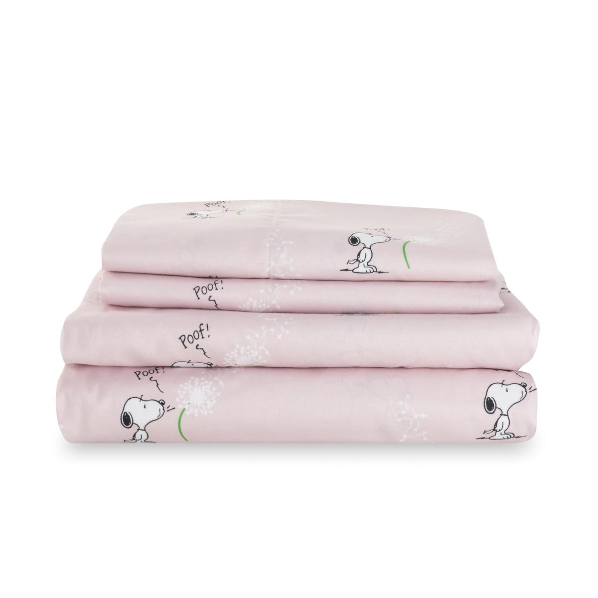 Berkshire Blanket Peanuts Kids Sheet Set Queen Size - 4 Pieces,Cute Character Snoopy Printed Soft Microfiber Bed Sheets,Peanuts