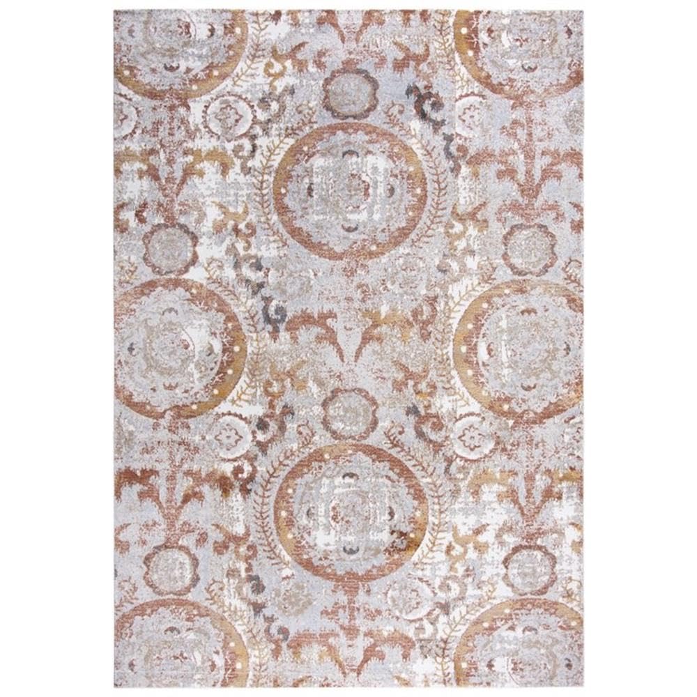 Rizzy Home Alora Decor Lavish 5'3"X7'6" Geometric Beige/Gray/Rust/Blue Area Rug