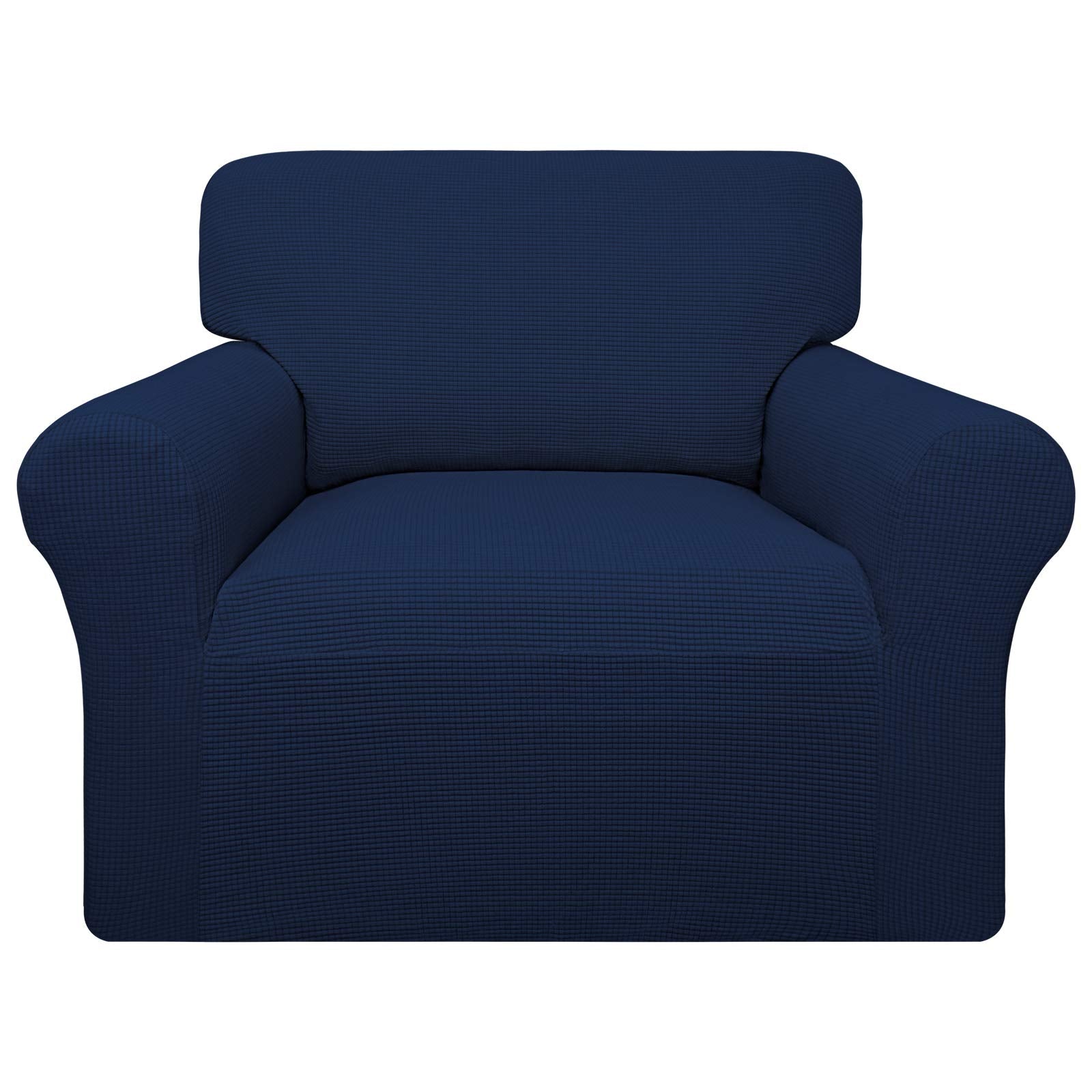 Easy-Going 100% Waterproof Chair Couch Cover, Dual Waterproof Sofa Cover, Stretch Jacquard Sofa Slipcover, Leakproof Furniture Protector For Kids, Pets, Dog And Cat (Chair, Navy)