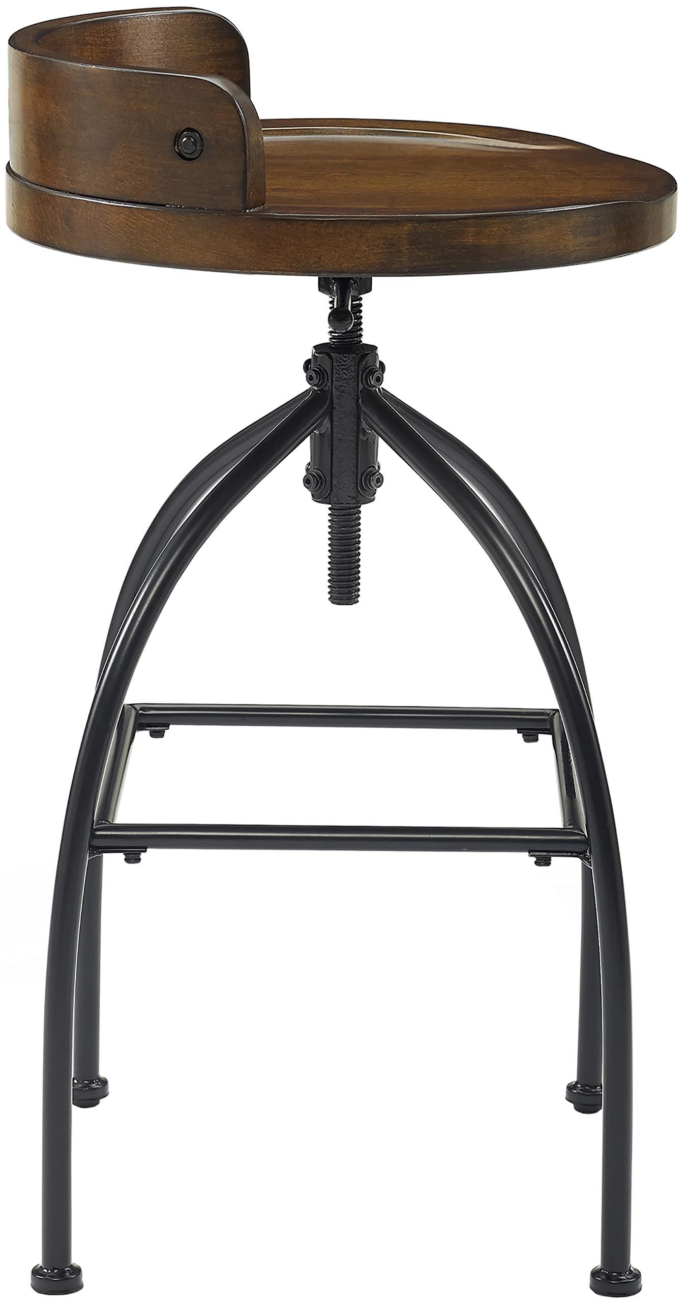 Crosley Furniture Edison Wood Seat Adjustable Height Swivel Bar Stool, Natural