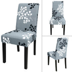 Jqinhome Pattern Chair Covers For Dining Room Set Of 4, High Stretch Removable Washable Parsons Chair Slipcover For Home Party Hotel Wedding Ceremony (Flower,4Pcs)