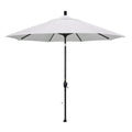 California Umbrella Gspt908302-Sa04 9' Round Aluminum Market, Crank Lift, Push Button Tilt, Black Pole, Pacifica Natural Patio U