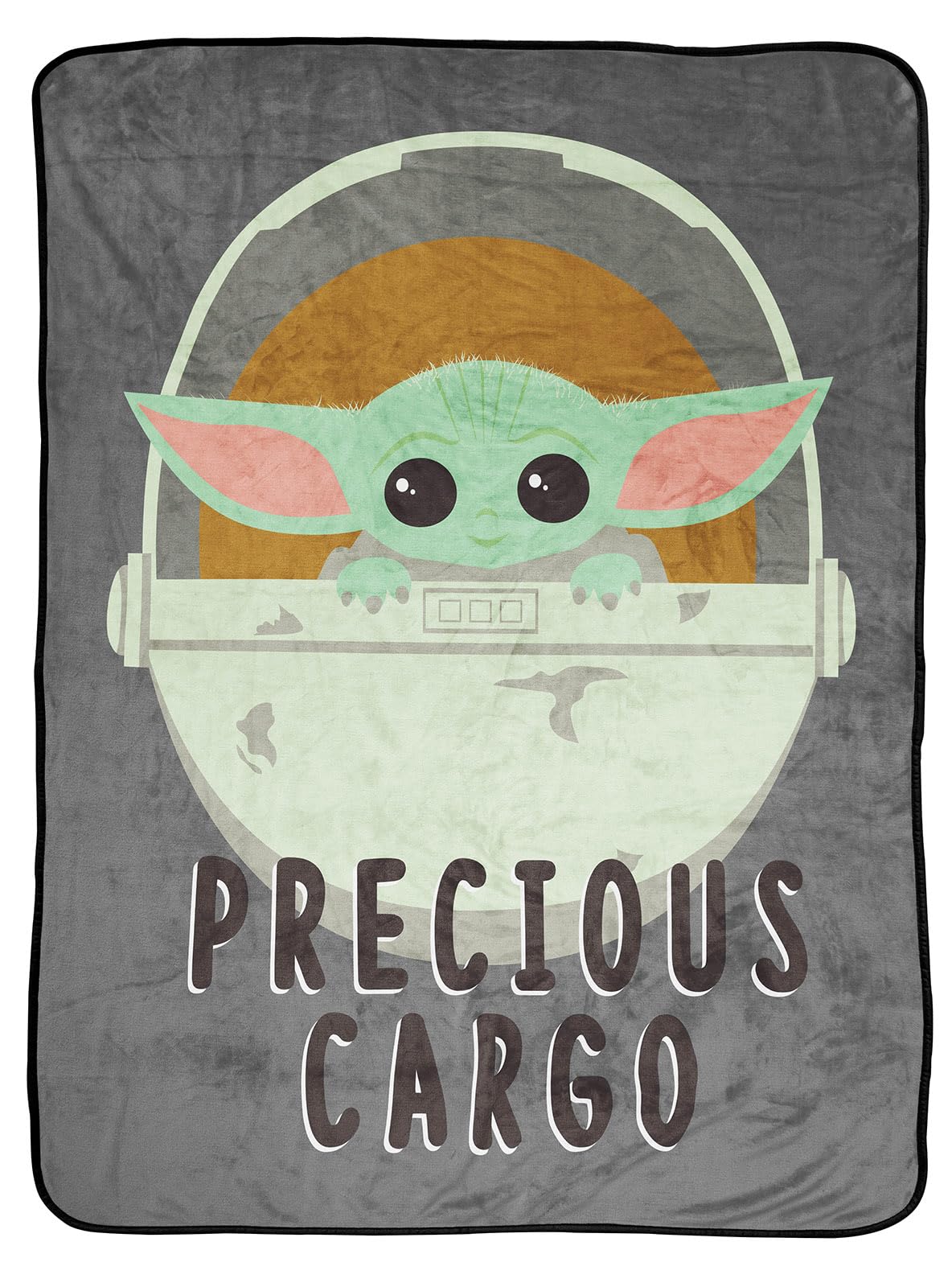 Jay Franco The Mandalorian Kids' Plush 46' X 60' Fleece Throw Blanket - Baby Yoda, Cozy, Fade Resistant For Toddlers To Teens