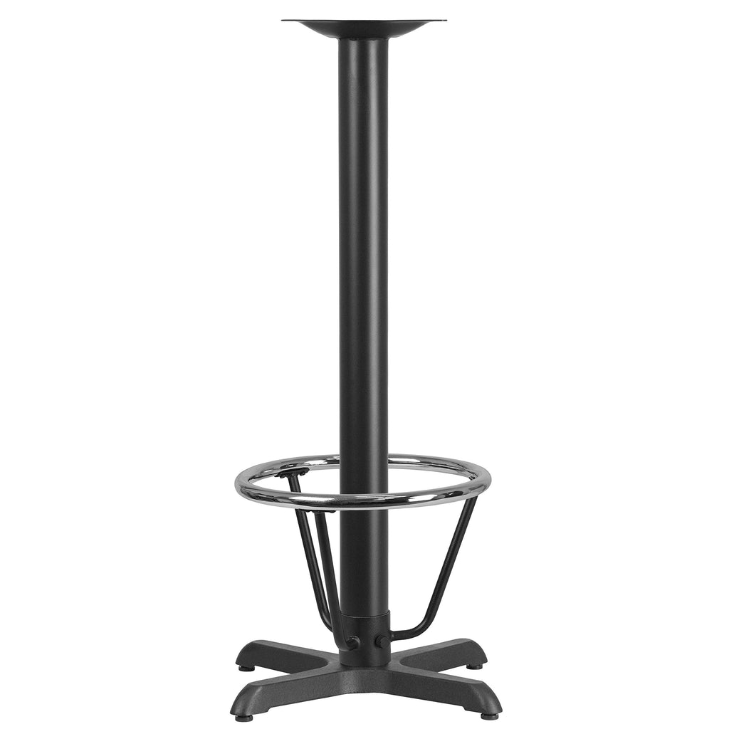 Flash Furniture 22'' x 22'' Restaurant Table X-Base with 3'' Dia. Bar Height Column and Foot Ring