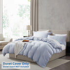 Nestl Twin Duvet Cover Set - Soft Prewashed Ice Blue Duvet Cover Twin/Twin Xl, 2 Piece, With Zipper Closure, 1 Duvet Cover 68X90 Inches And 1 Pillow Sham - No Comforter