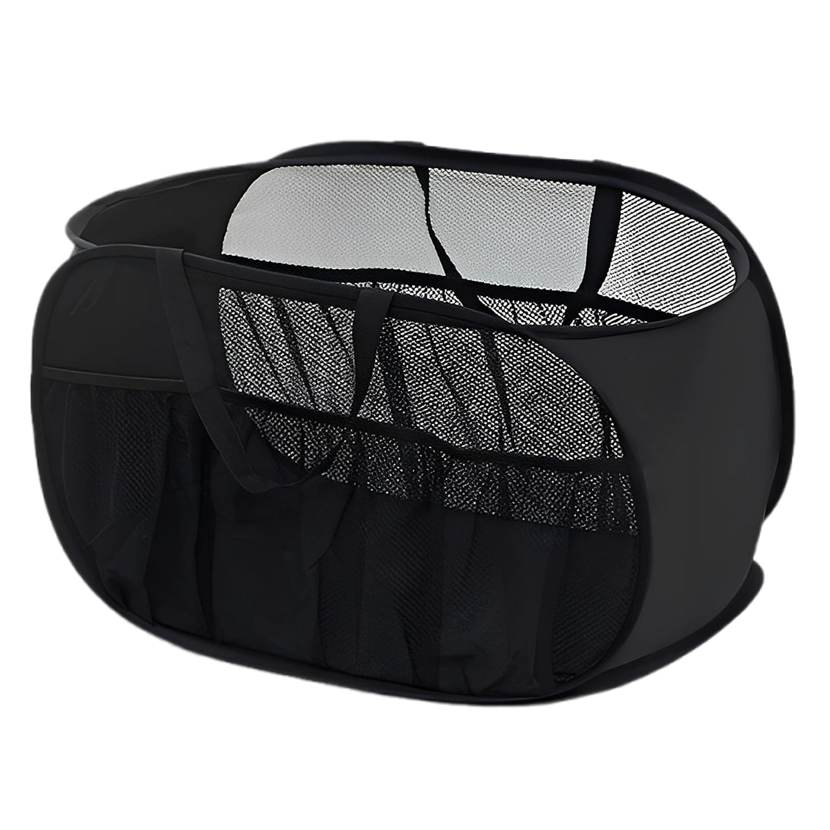 Collapsible Laundry Hamper with Lid, Pop Up Laundry Baskets,Foldable Laundry Hamper for Home, Laundry Room, Bedroom (Black (no l
