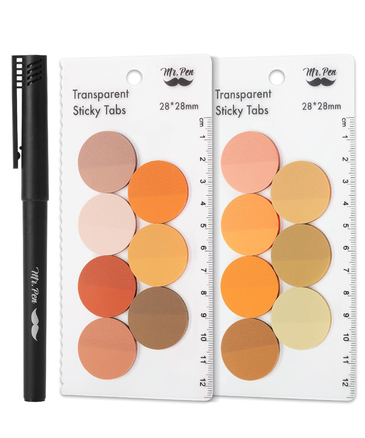 Mr. Pen- Transparent Sticky Note Set, 560Sheets, Colorful, Round Transparent Sticky Notes Set