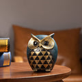 Leekung Owl statue home decor,Owl figurines for bookshelf bedroom living room office TV stand decorations,Owl d  cor animal scul