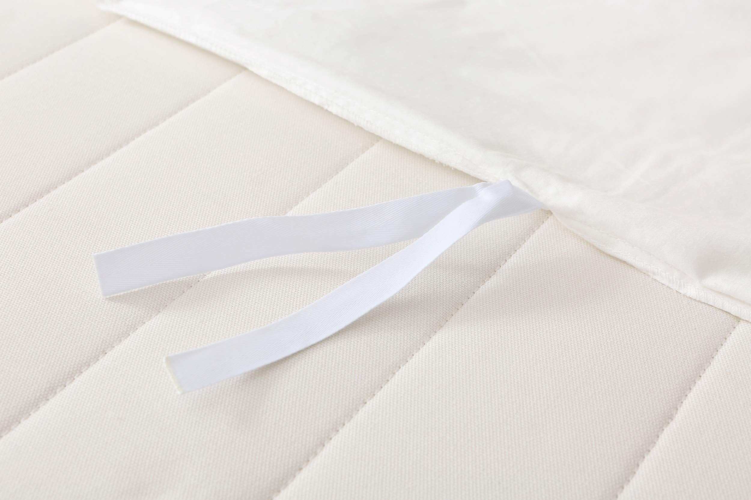 F.Y.Dreams Weighted Blanket Duvet Cover 60X80 Inches With 8 Ties,Zipper On Long Side/100% Cotton, Off-White/Just Duvet Cover