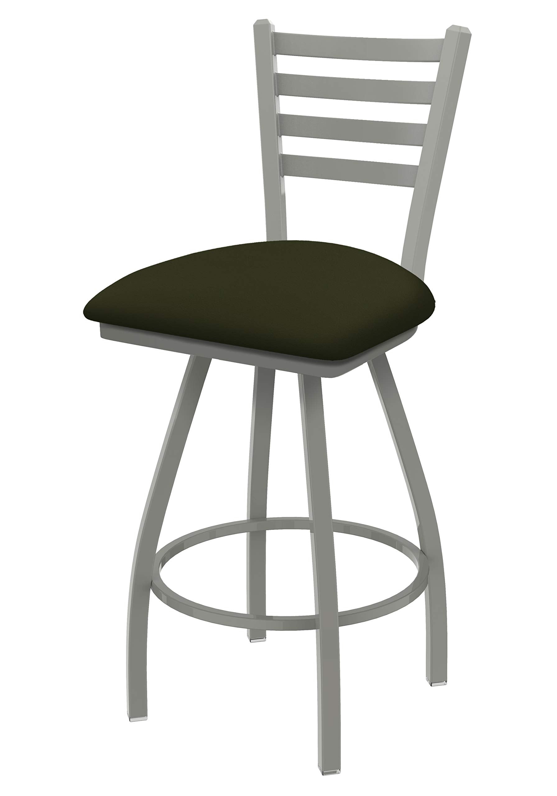 XL 410 Jackie 36 Swivel Extra Tall Bar Stool with Anodized Nickel Finish and Canter Pine Seat