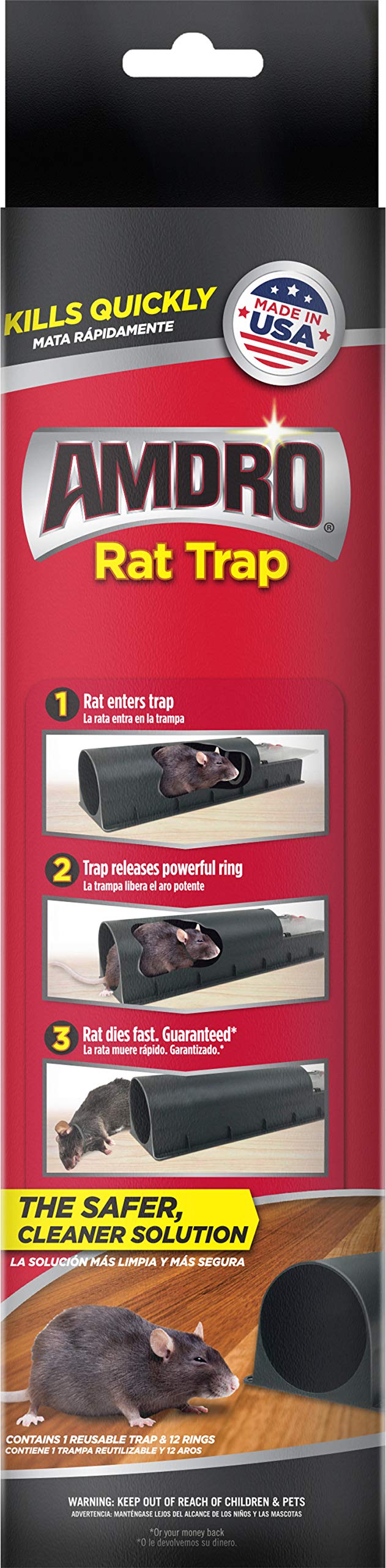 Amdro Reusable Rat Trap, Kills Up To 12