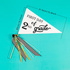 Cinpiuk First Day Of School Flag Diy 2024 Back To School Pennants, First Day Of 2Nd Grade Flag With Ribbons Make Your Own School