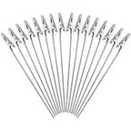 PECULA 40 PCS Metal Wire Alligator Clips - 6inch Silver Photo Clip Holder for Crafts, DIY, Memo Display