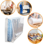 Mattress Bags For Moving 2 Pack Mattress Cover 1.5 Mil Queen Or King Size Mattress Storage Bag - Heavy Duty Thick Plastic Wrap M