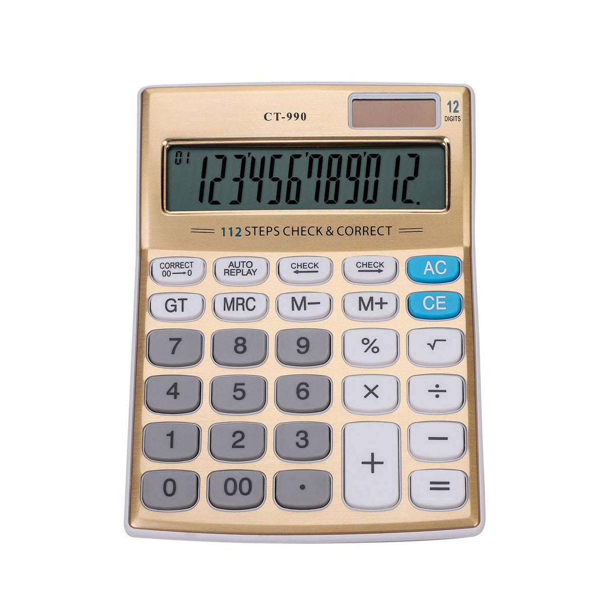 Calculator Standard Function Desktop Calculator Portable Solar Power Calculator 12 Digit Large Lcd Display Basic Office Calculat