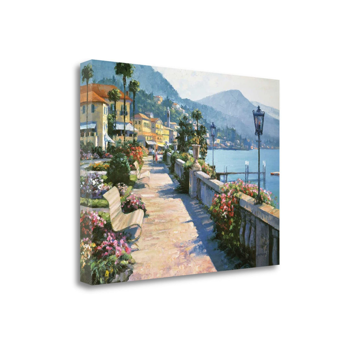 27' Coastal Promenade Print on Gallery Wrap Canvas Wall Art