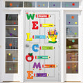 6 Sheets Welcome Window Door Clings Stickers,Welcome Poster for Classrooms Door Decorations Back to School Party Teachers Suppli