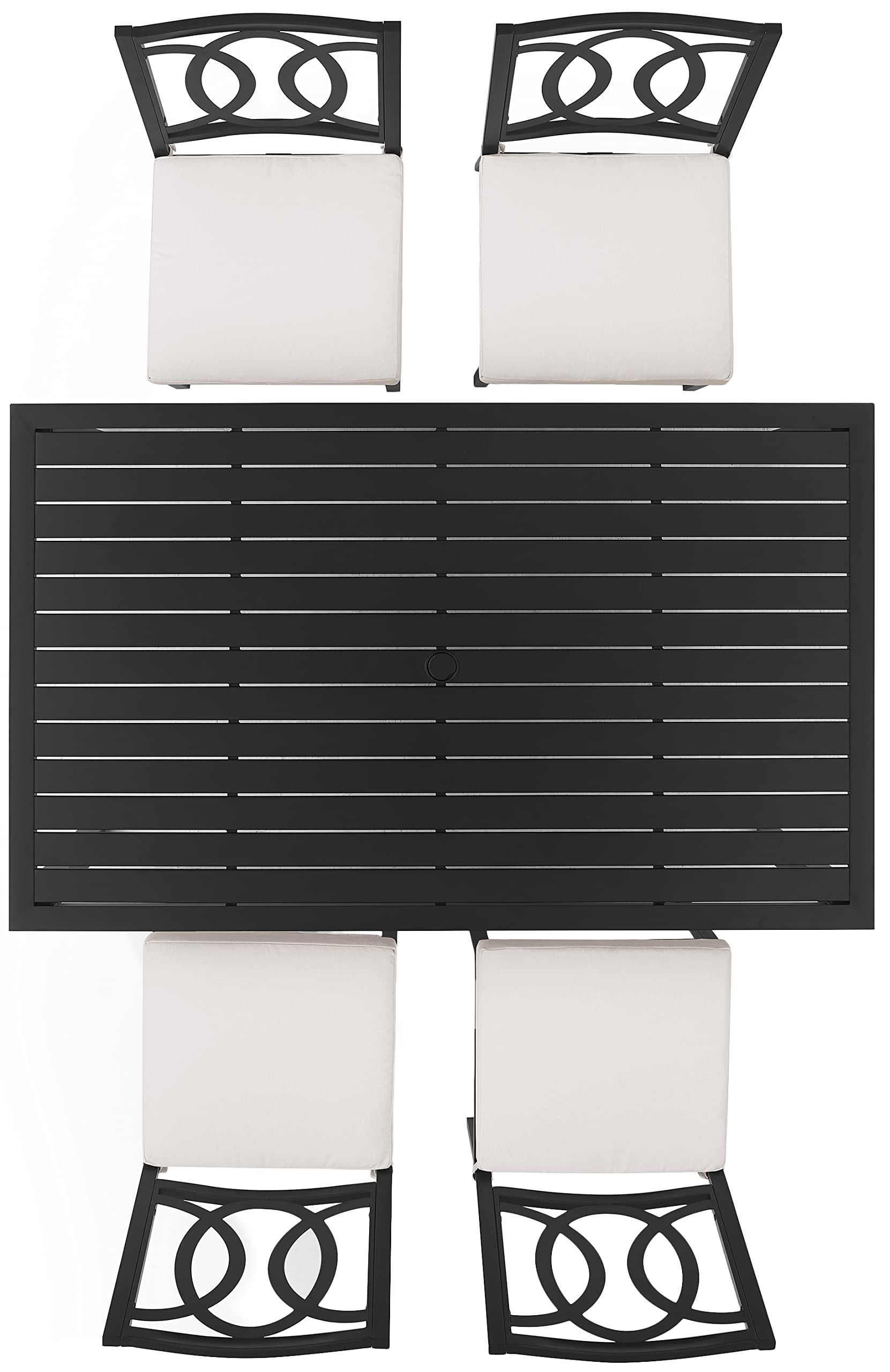 Crosley Furniture Tulip 5-Piece Outdoor Dining Set - Thumbnail 4