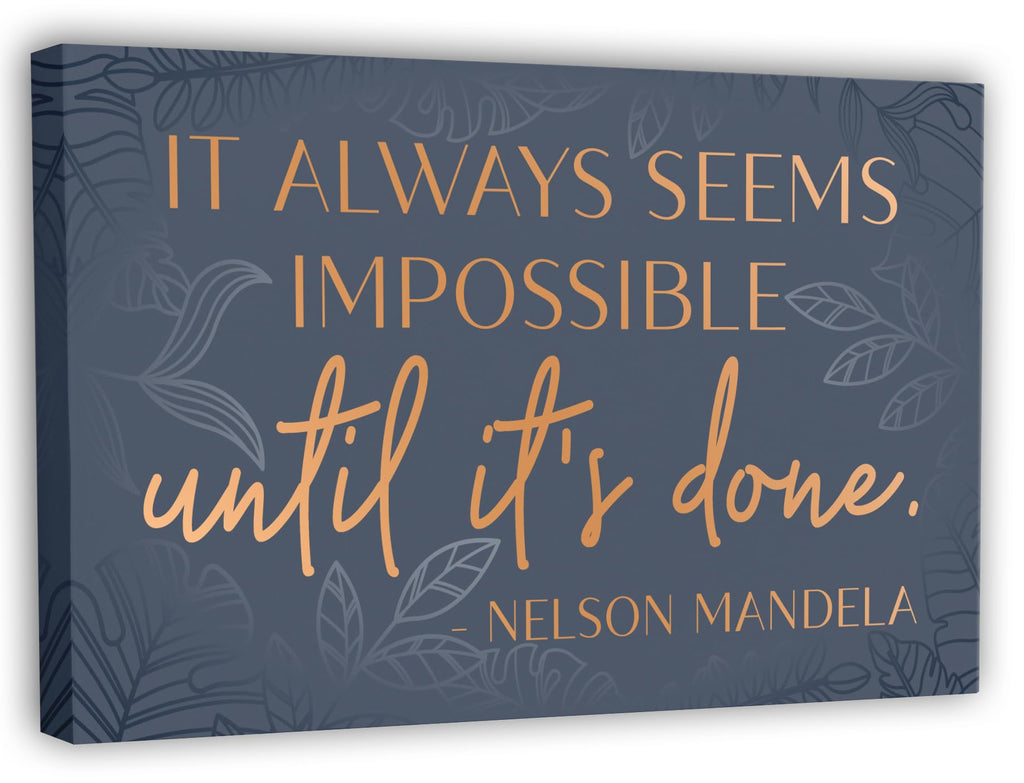 Inspirational Wall Art Canvas Poster for Bedroom, Office, Living Room - Framed Canvas - 10 x 16.5 Inch Motivational Print