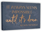 Inspirational Wall Art Canvas Poster for Bedroom, Office, Living Room - Framed Canvas - 10 x 16.5 Inch Motivational Print