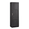 Sauder Miscellaneous Tall Storage Cabinet, Kitchen Pantry, Single Door with Adjustable Shelves, Raven Oak Finish