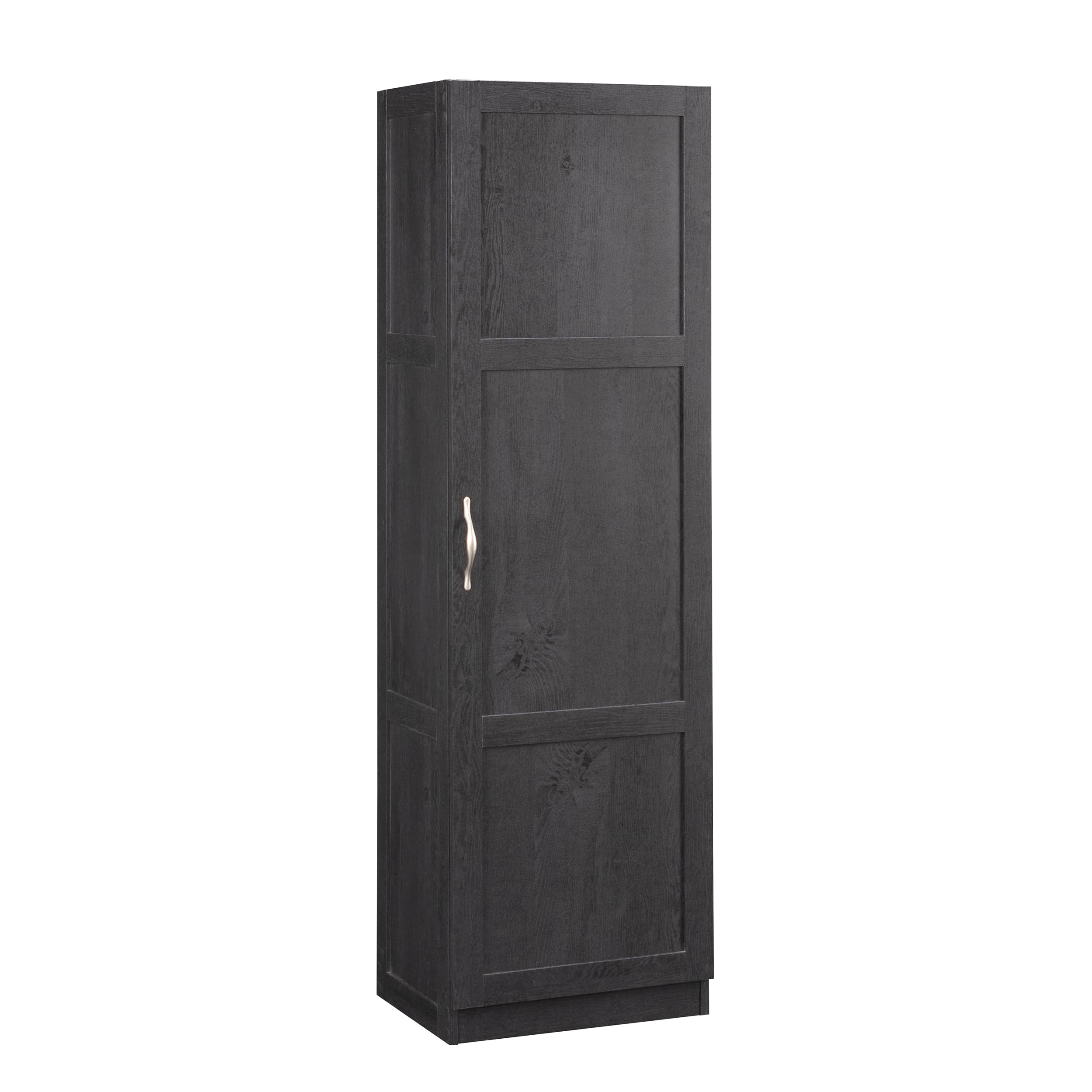 Sauder Miscellaneous Tall Storage Cabinet, Kitchen Pantry, Single Door with Adjustable Shelves, Raven Oak Finish