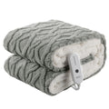 Heated Blanket Electric Throw 50 ' 'X60 ' '-Fluffy Ultra Soft Electric Blanket With 3D Stylish Design, 240G Plus 200G Sherpa, 5