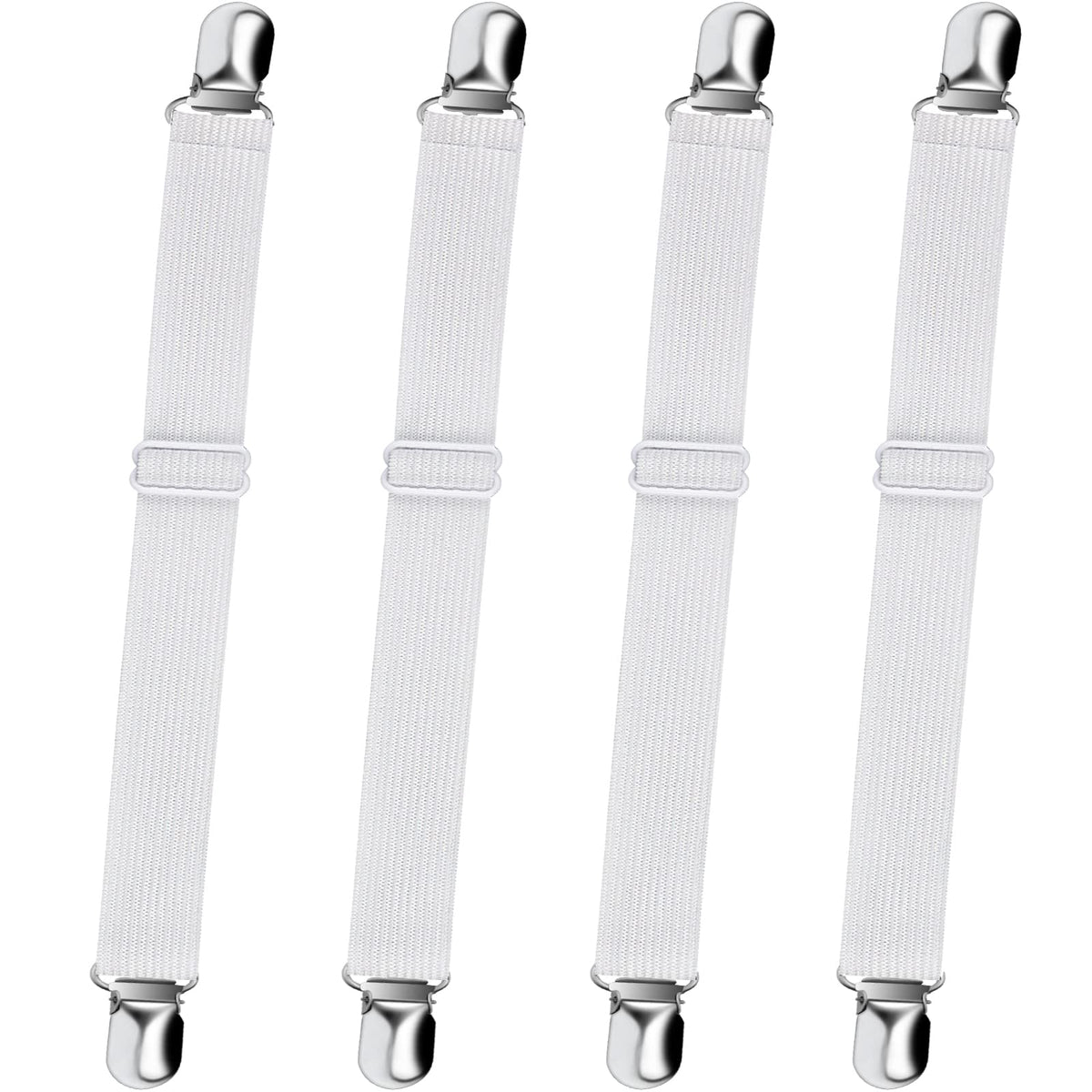 Bed Sheet Fasteners, Sopito 4Pcs Adjustable Elastic Sheet Straps Heavy Duty Bed Sheet Grippers Suspenders For Mattresses Fitted