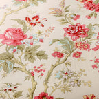 Garden Style Floral Duvet Cover Queen Vintage Red Flower Green Leaves Pattern Floral Bedding Duvet Cover Aesthetic Bedding Set C