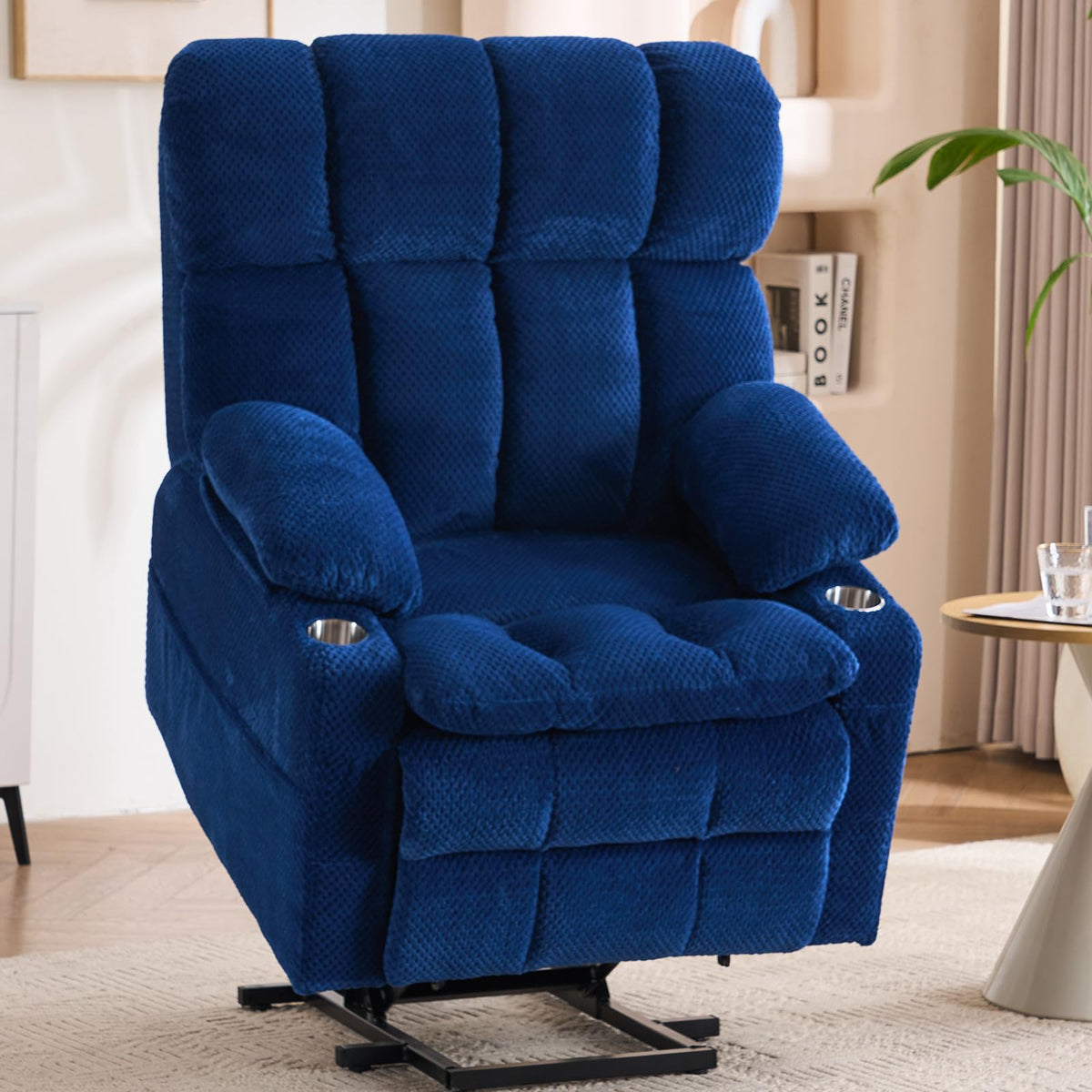 Zuacs Dual Motor Power Lift Recliner Chair For Elderly,Electric Lift Chair With Adjustable Headrest, Heat And Massage,Lay Flat R
