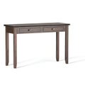 SIMPLIHOME Artisan Console Table - 46 Inch Wide Solid Wood Sofa Table in Natural Aged Brown, Transitional Storage Table for Entr