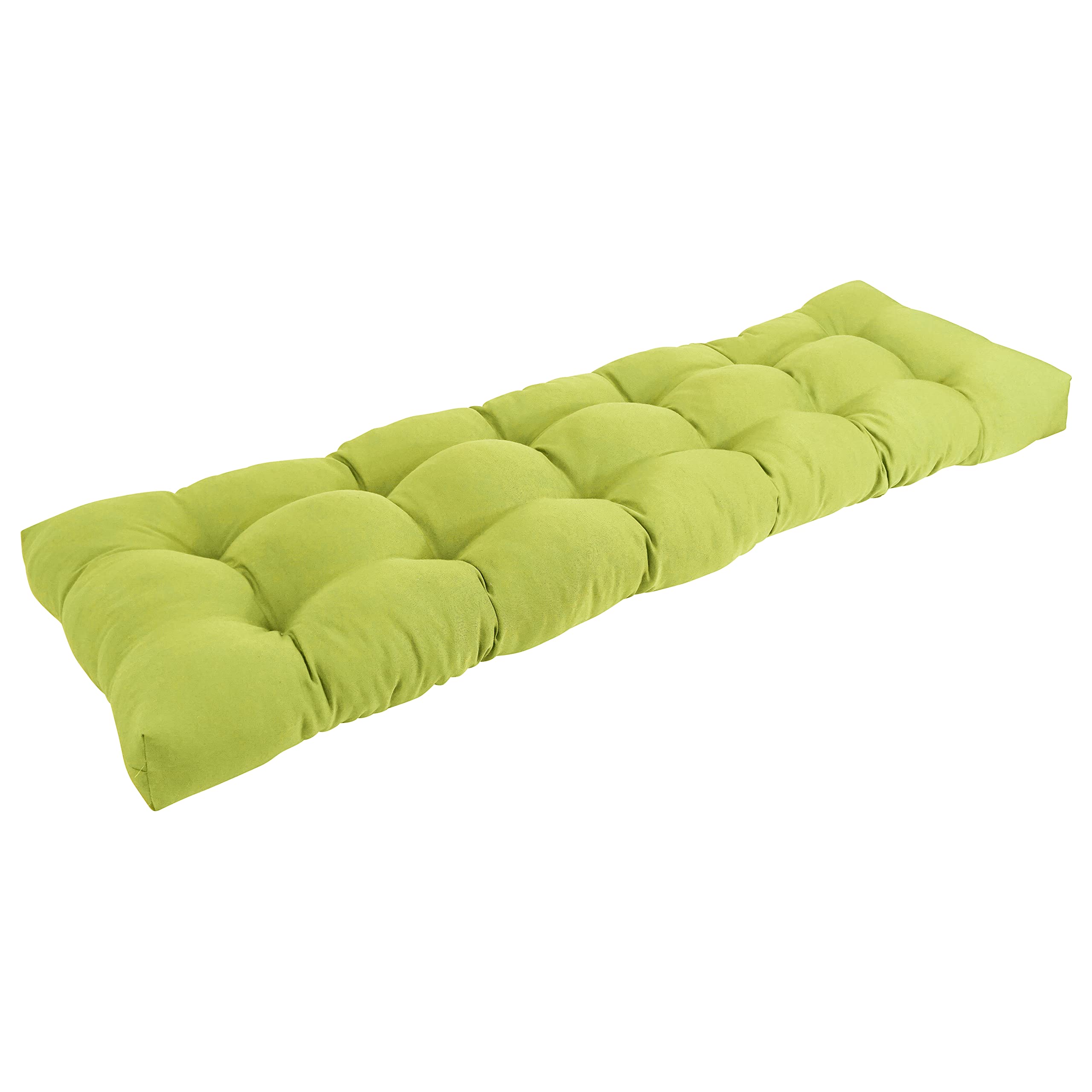 Blazing Needles Twill Tufted Bench Cushion, 60 x 19, Mojito Lime