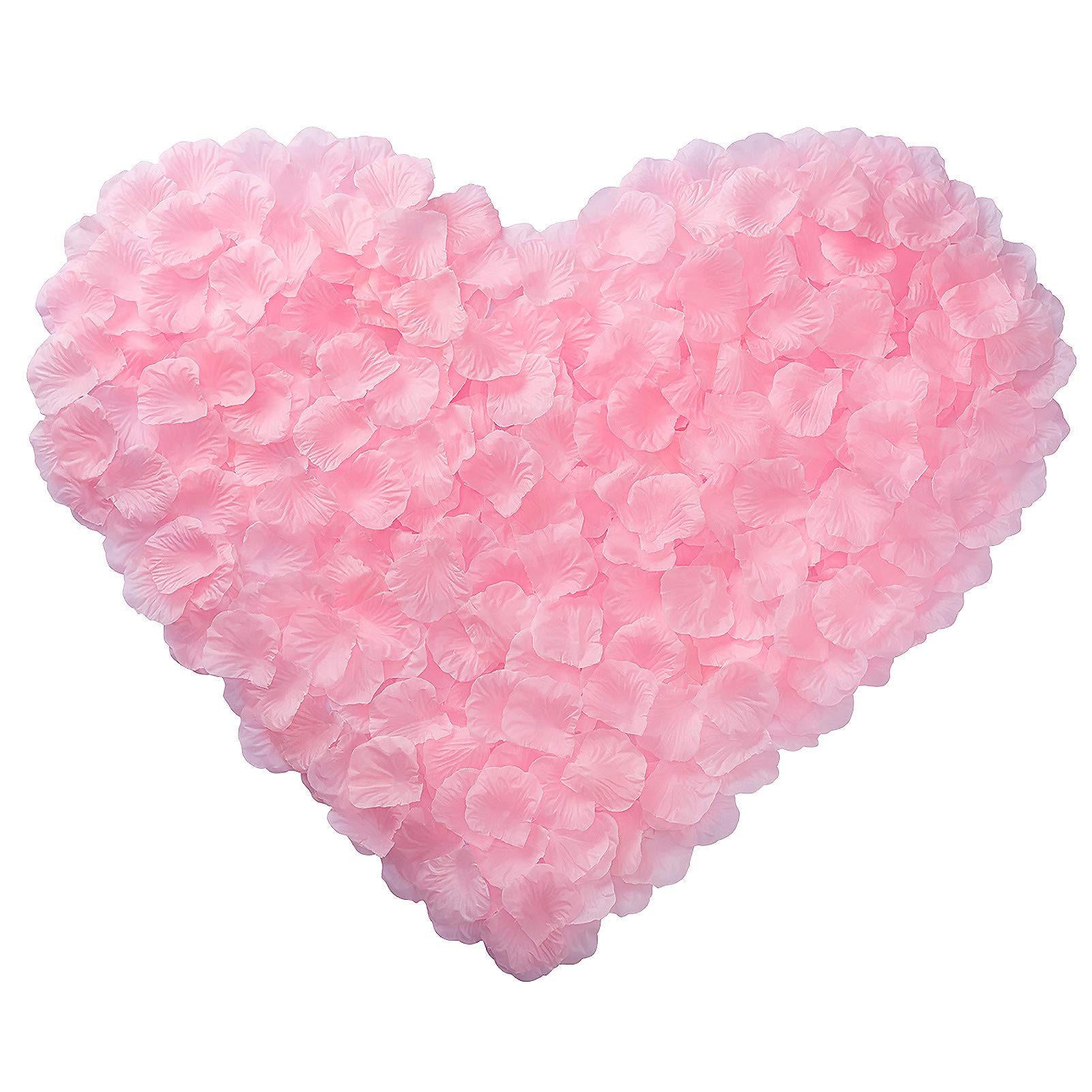 BESKIT 3000 PCS Pink Artificial Silk Rose Petals for Valentine s Day, Romantic Night, Wedding Flower Decorations