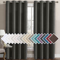 H.VERSAILTEX Linen Blackout Curtain 108 Inches Long for Bedroom/Living Room Thermal Insulated Grommet Linen Curtain Drapes Primi