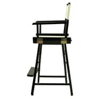 Casual Home 24" Director'S Chair Black Frame-With Wheat Canvas, Counter Height