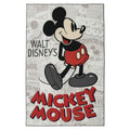 Gertmenian Disney Retro Classic Mickey Mouse Area Rug for Children & Teens, Kids Home Decor for Girls & Boys, 4x6 Large, Gray Wh