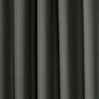 Eclipse Corinne Modern Blackout Thermal Rod Pocket Window Curtain For Bedroom Or Living Room (1 Panel), 42'' X 63'', Grey